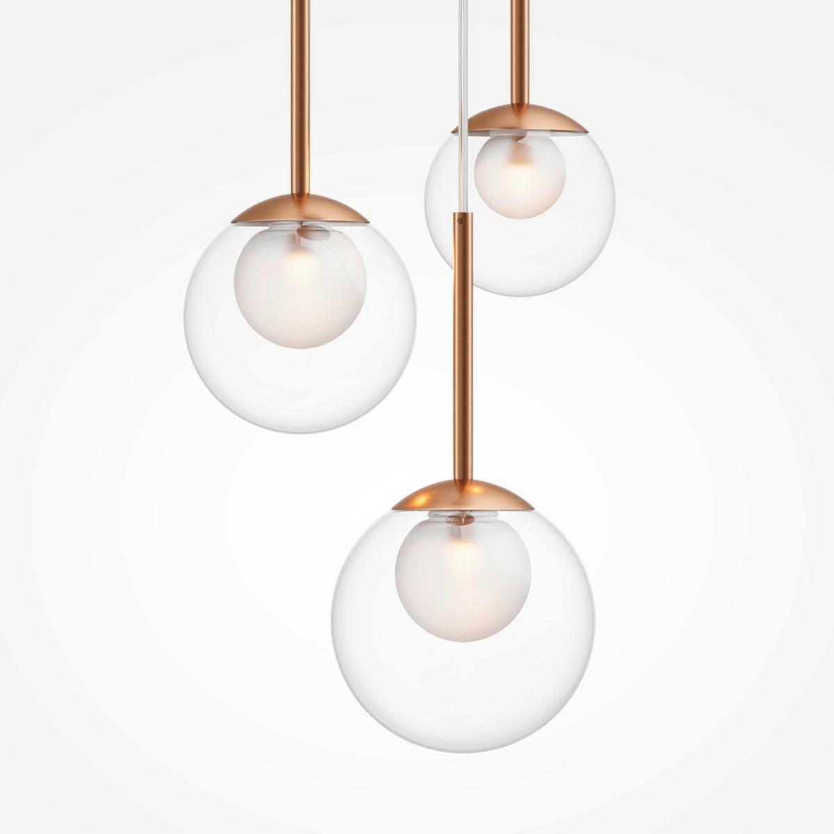 Pendelleuchte Basic Form Goldfarben max. 20 Watt - Goldfarben, Modern, Glas/Metall (40/64,1cm) - MAYTONI