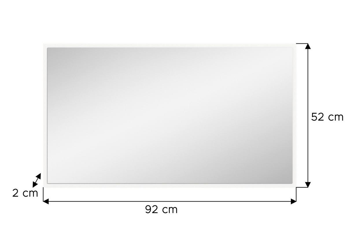 SPIEGEL PROJEKT X - Weiss, Design, Holzwerkstoff (92/52/2cm) - Livetastic