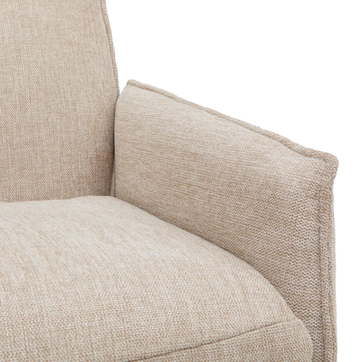 Relaxsessel Venezia Beige - Beige/Schwarz, MODERN, Textil/Metall (76/103/86cm)