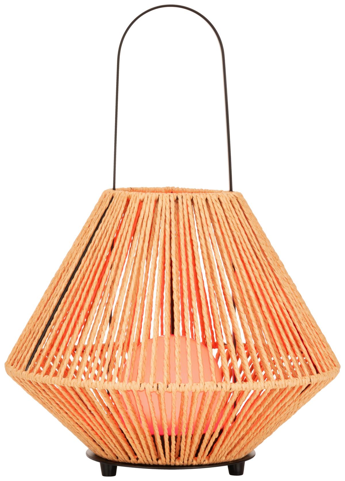 LED-Außenleuchte Newi in Braun/Schwarz max. 1 W - Braun, Modern, Naturmaterialien/Metall (24/30cm) - Modern Living