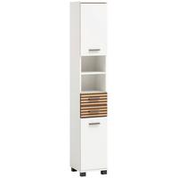 Visoka Omara Katta, Bela, Barva Hrasta - črna/barve hrasta, Moderno, kovina/umetna masa (30,3/180,9/32,6cm) - Stylife