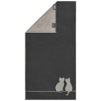 RĘCZNIK 6263-77 CUTE CATS - ciemnoszary, Basics, tkanina (50/100cm) - Cawoe