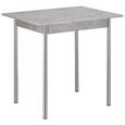 Esstisch in Grau - Chromfarben/Grau, Holzwerkstoff (75/72/55cm) - Based Esstisch in Grau - Chromfarben/Grau, Holzwerkstoff (75/72/55cm) - Based