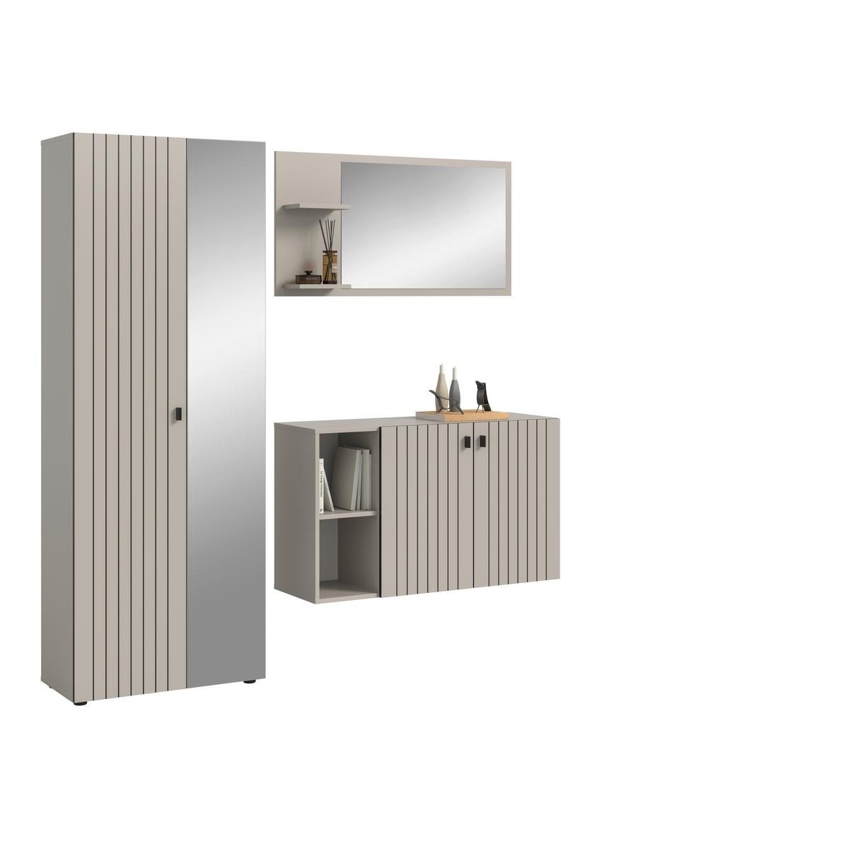 Predsoba Station, Kašmir, 3-Delna - kašmir, Design, leseni material (191/192/37cm) - MID.YOU