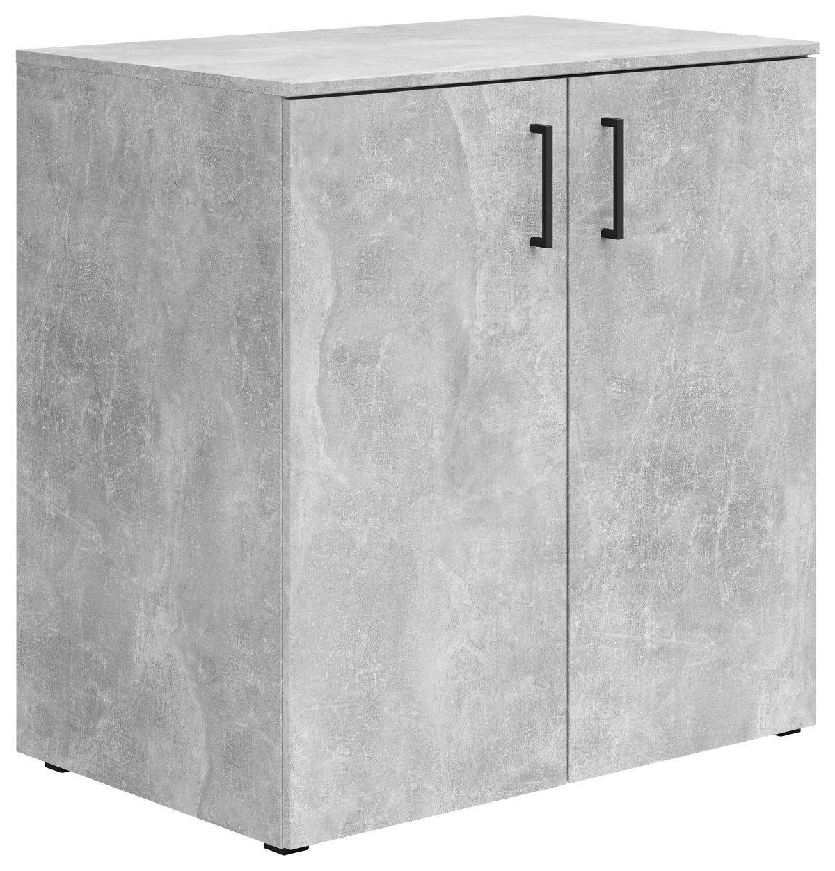 Kommode Multistauraum Betonoptik - Anthrazit/Schwarz, MODERN, Holzwerkstoff/Kunststoff (80/83/52cm) - Mömax