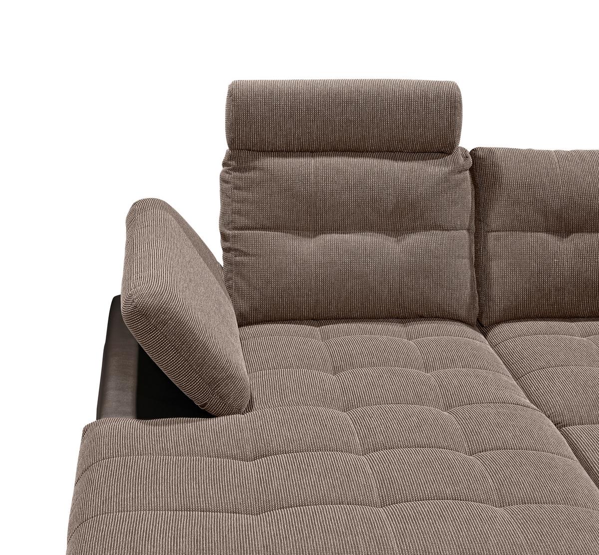 Wohnlandschaft Jakarta U inkl. Kissen Braun - Hellbraun/Dunkelbraun, MODERN, Holzwerkstoff/Textil (170/324/218cm) - MID.YOU