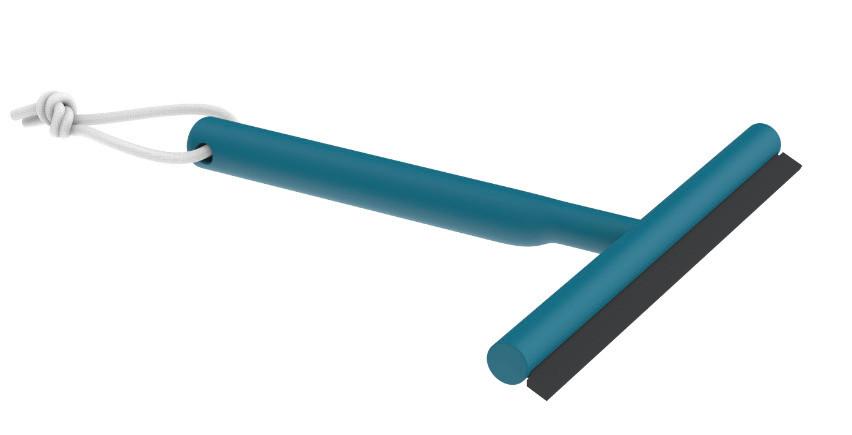 Duschabzieher Naime in Blau - Blau, Modern, Kunststoff (19,9/27/2cm) - Premium Living