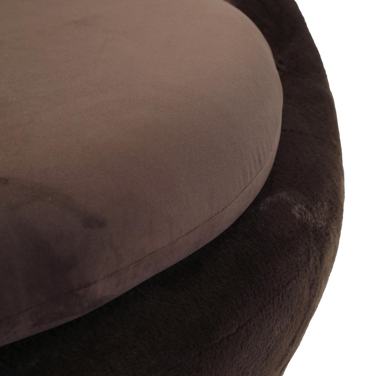 Designsessel Pio drehbar Braun - Schwarz/Braun, MODERN, Textil/Metall (130/80/112cm) - Mömax