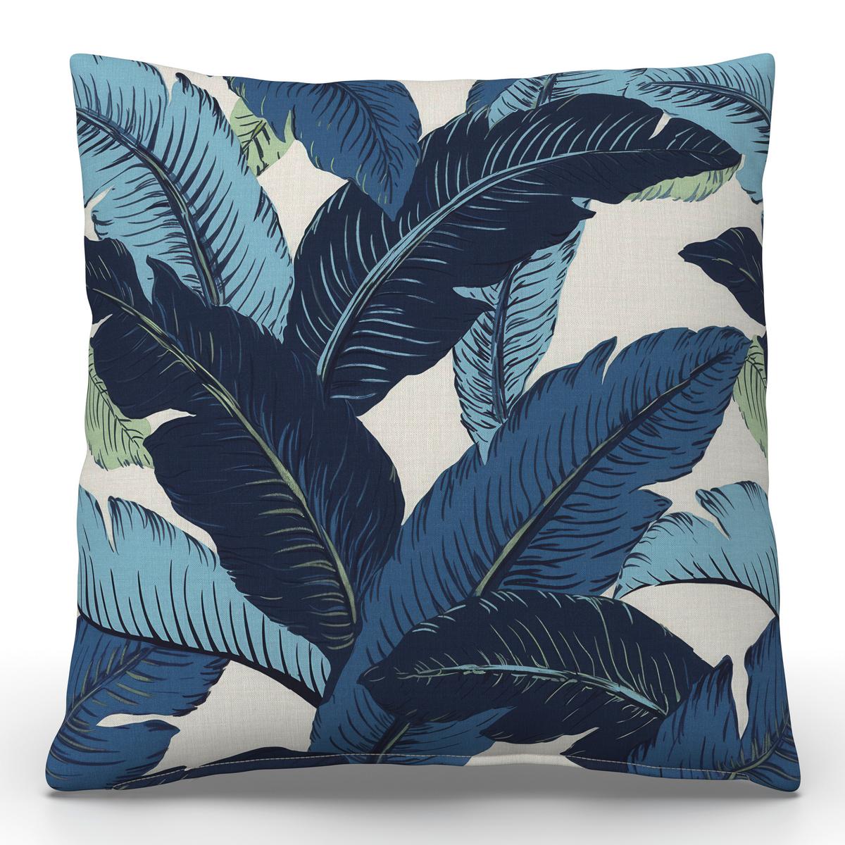 Outdoorkissen Luisa Blau/Weiß ca. 45x45 cm - Blau/Weiß, MODERN, Textil (45/45/10cm) - Bessagi Garden