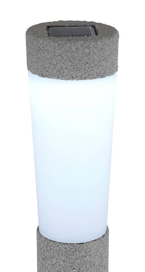 Solarleuchtenset 33785-2 max. 0,1 Watt, 2-teilig - Grau, Design, Kunststoff (7,7/45,6cm) - Globo