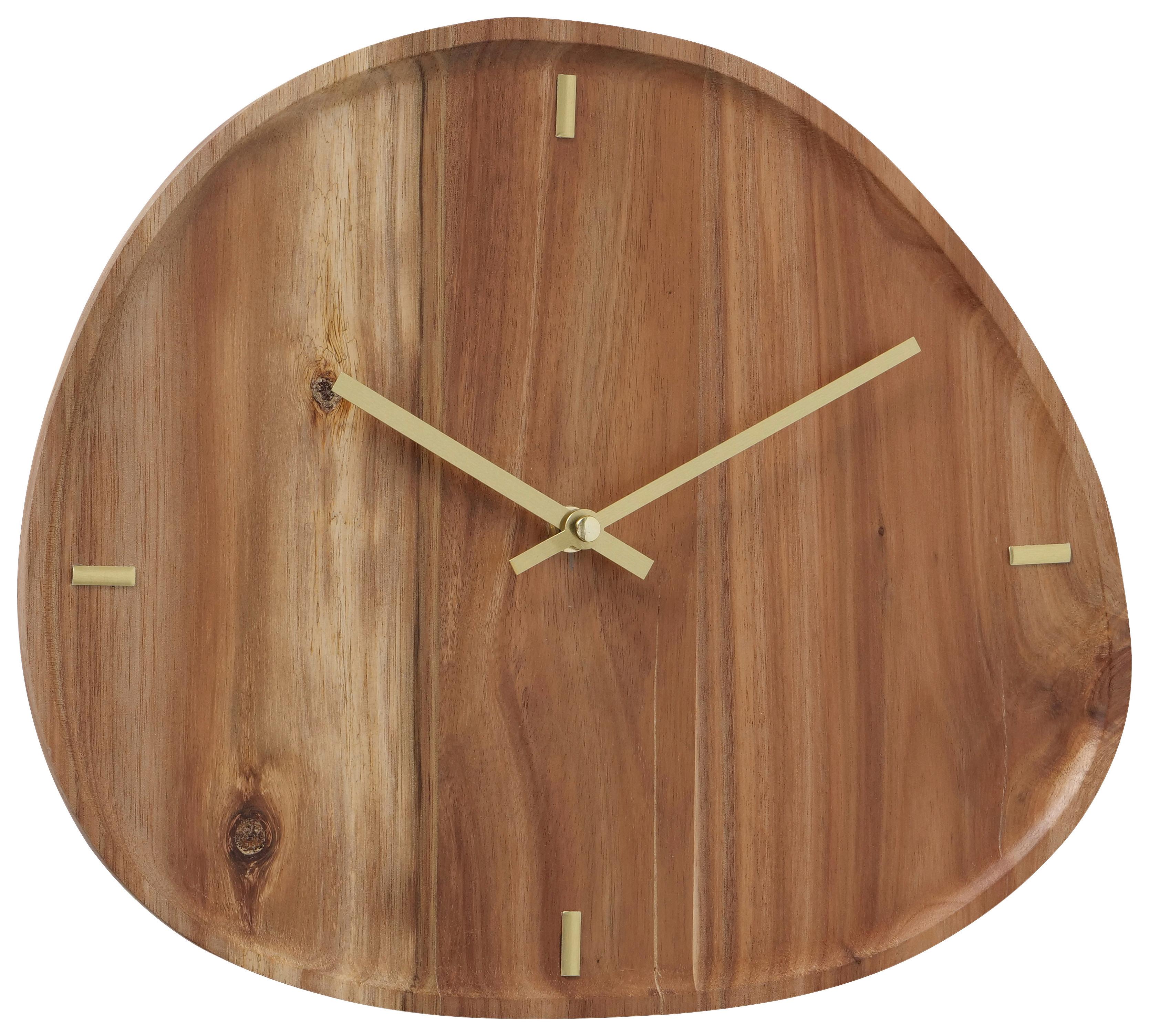 Wanduhr Marron I Naturfarben Ø ca. 30cm - Naturfarben, Basics, Holz (30cm) - Mömax
