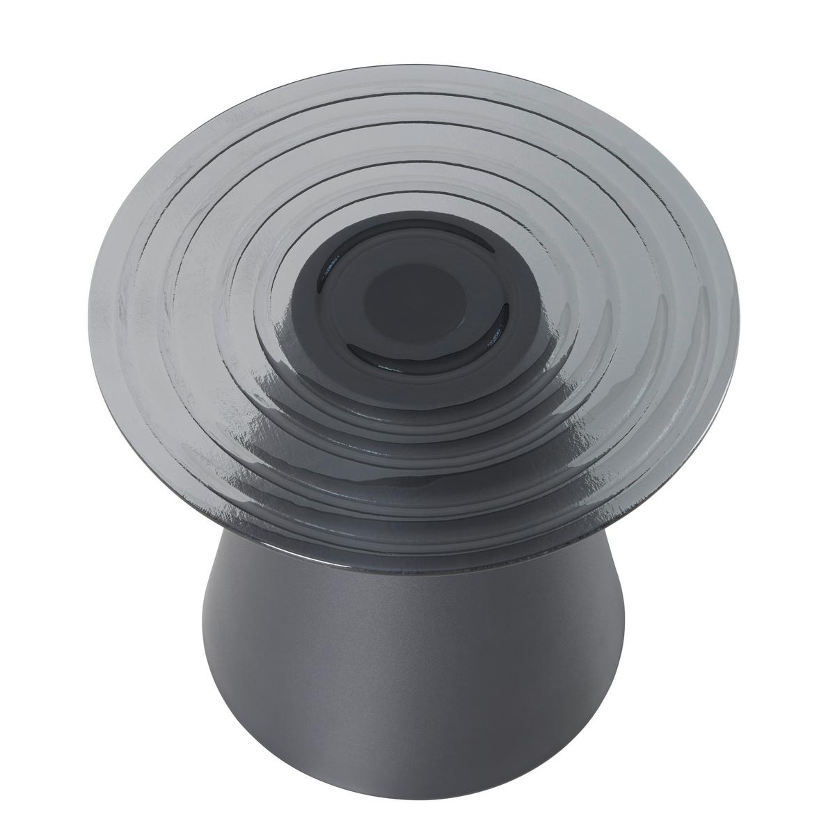 Masă auxiliară PAUL - negru/gri, Modern, sticlă/metal (50/45/50cm) - Premium Living