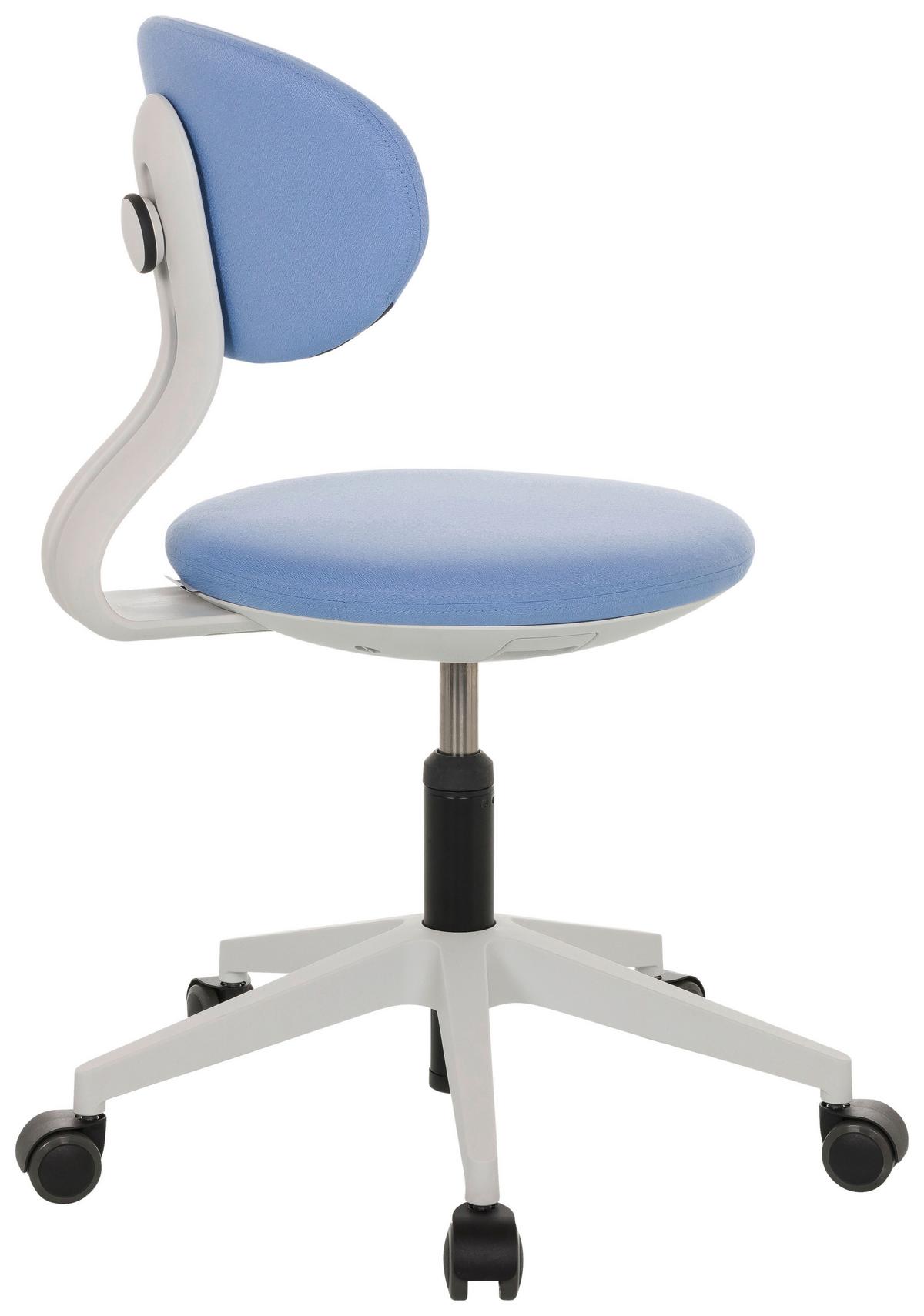 Jugenddrehstuhl Minimovo ca.42x66-87x52cm Blau - Blau/Grau, Basics, Kunststoff/Textil (42/66-87/52cm) - MID.YOU