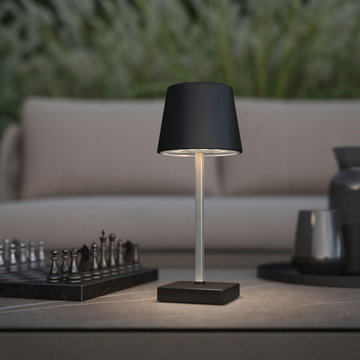 LED-Dekoleuchte Gopi Schwarz max. 1,5 Watt - Silberfarben/Schwarz, Romantik / Landhaus, Kunststoff/Metall (10,5/26cm) - Modern Living