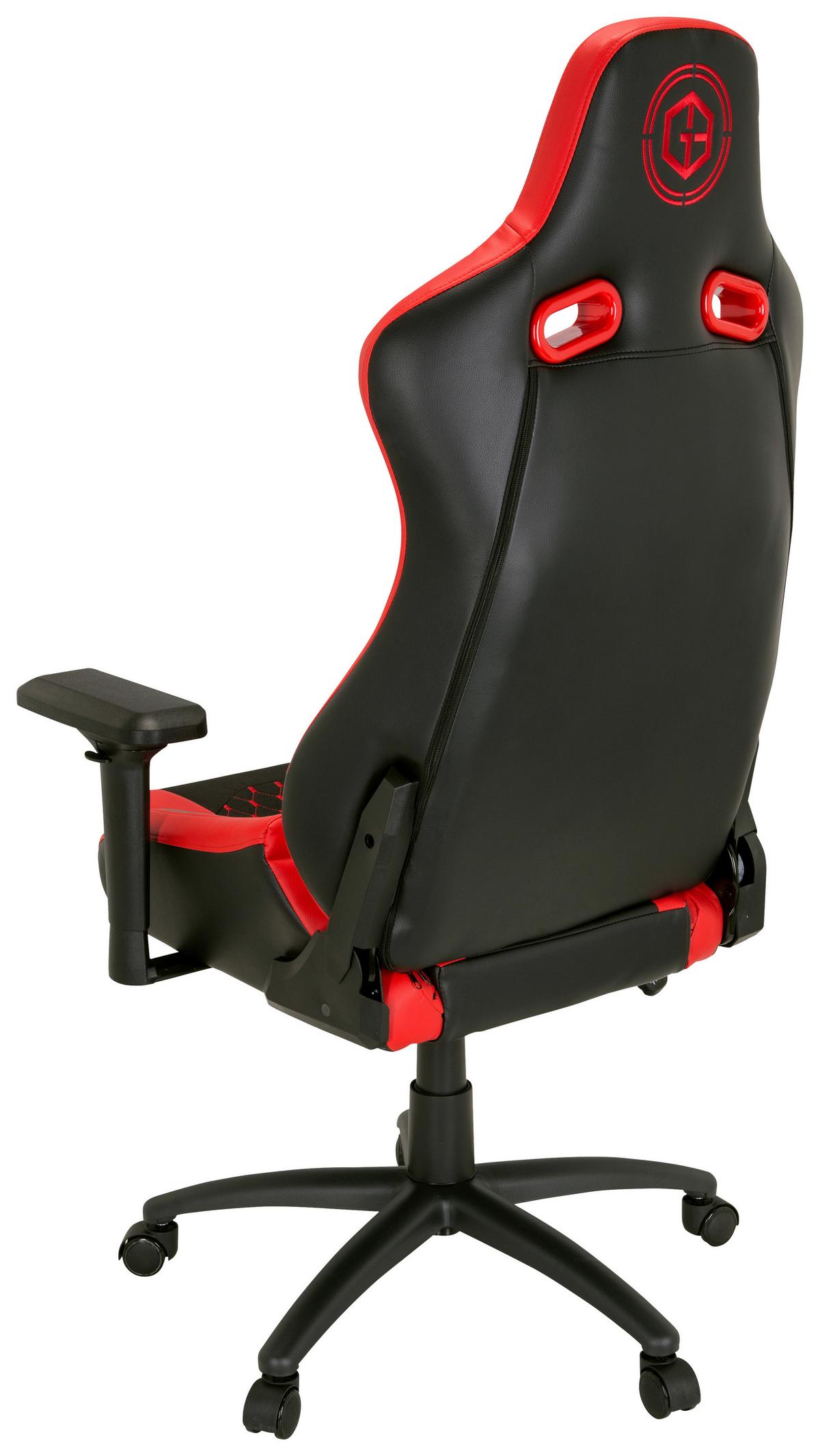 Gaming Stol Gamebreaker Sx 04, Črna, Rdeča - rdeča/črna, Moderno, kovina/umetna masa (74/137/66cm) - MID.YOU