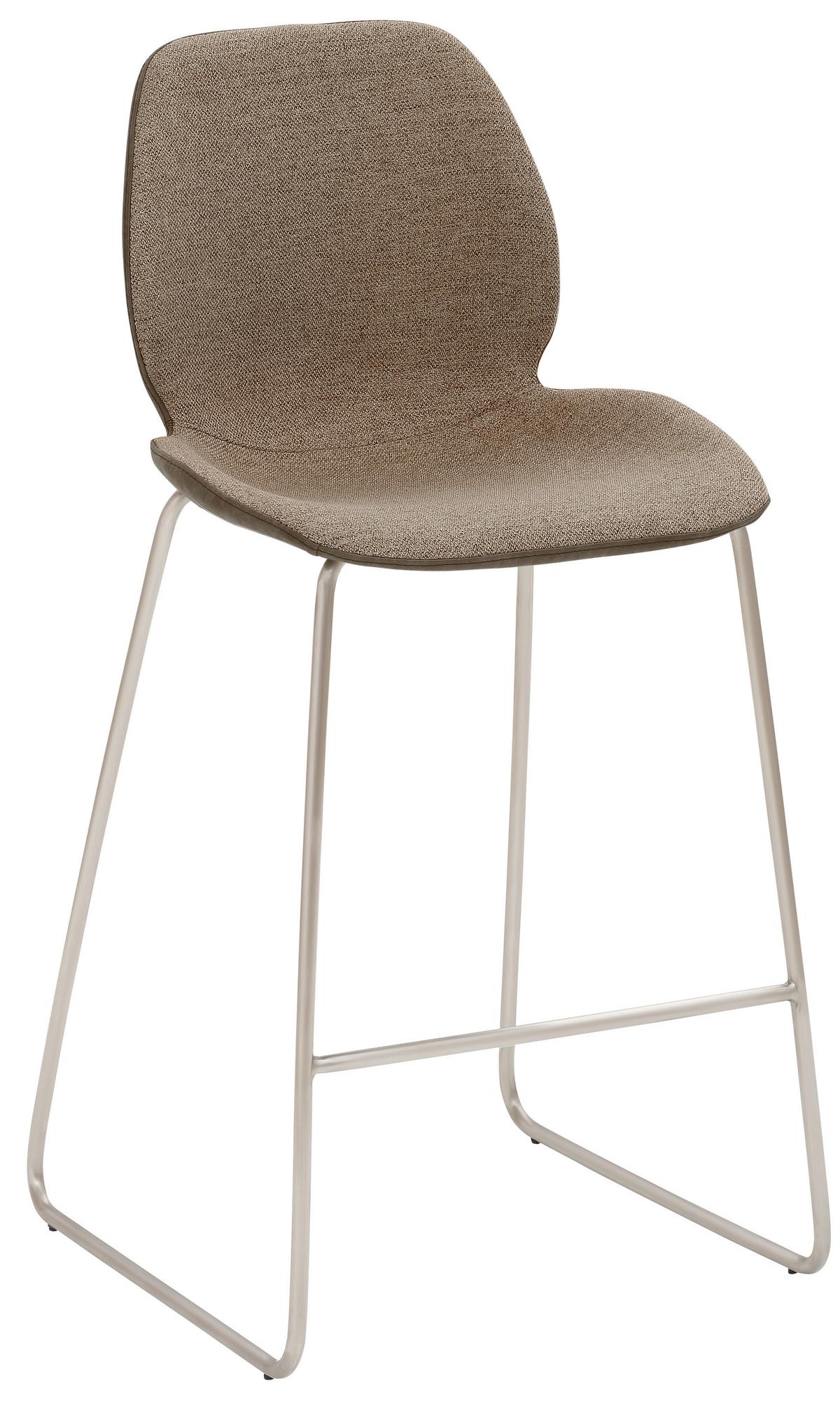 Barhocker My Solo ca. 49x97 cm Schlammfarben - Sandfarben/Schlammfarben, KONVENTIONELL, Textil/Metall (49/97/52cm) - Livetastic