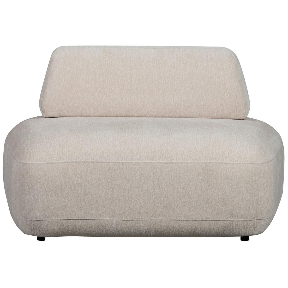 Sessel Sterck Sandfarben - Sandfarben/Schwarz, Design, Kunststoff/Textil (100/70/116cm) - Livetastic