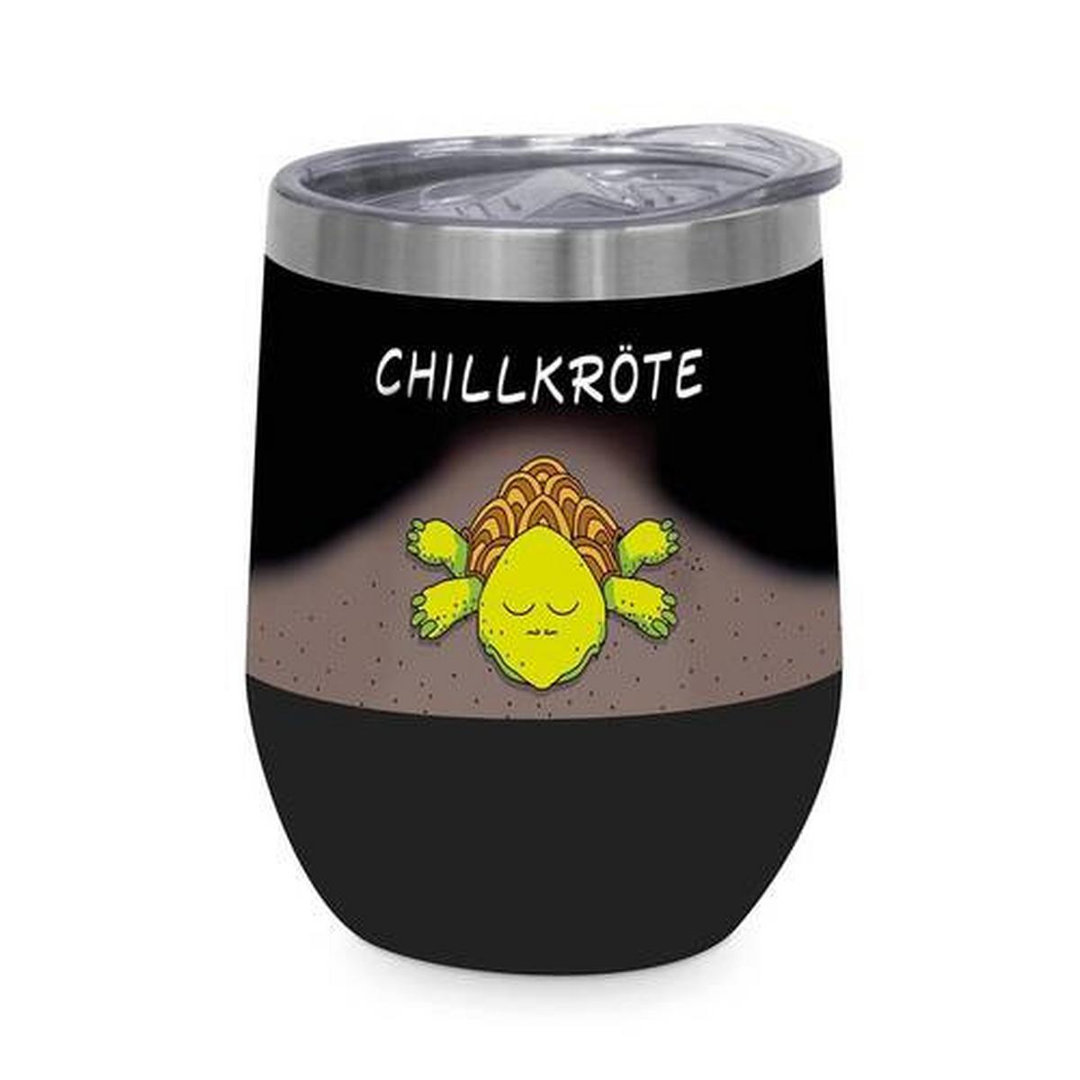 Thermobecher Chillkröter aus Edelstahl - Multicolor, Modern, Metall (9/11,5cm)