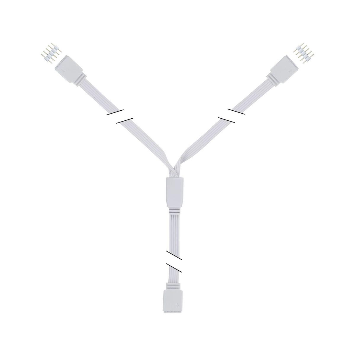 LED-Strip Maxled Y-Splitter in Weiß, 30cm - Weiß, Basics, Kunststoff (3/0,7cm) - Paulmann
