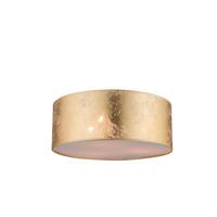 Deckenleuchte 15187D in Goldfarben max. 40 Watt - Goldfarben, Design, Kunststoff/Textil (40/17,5cm) - Globo