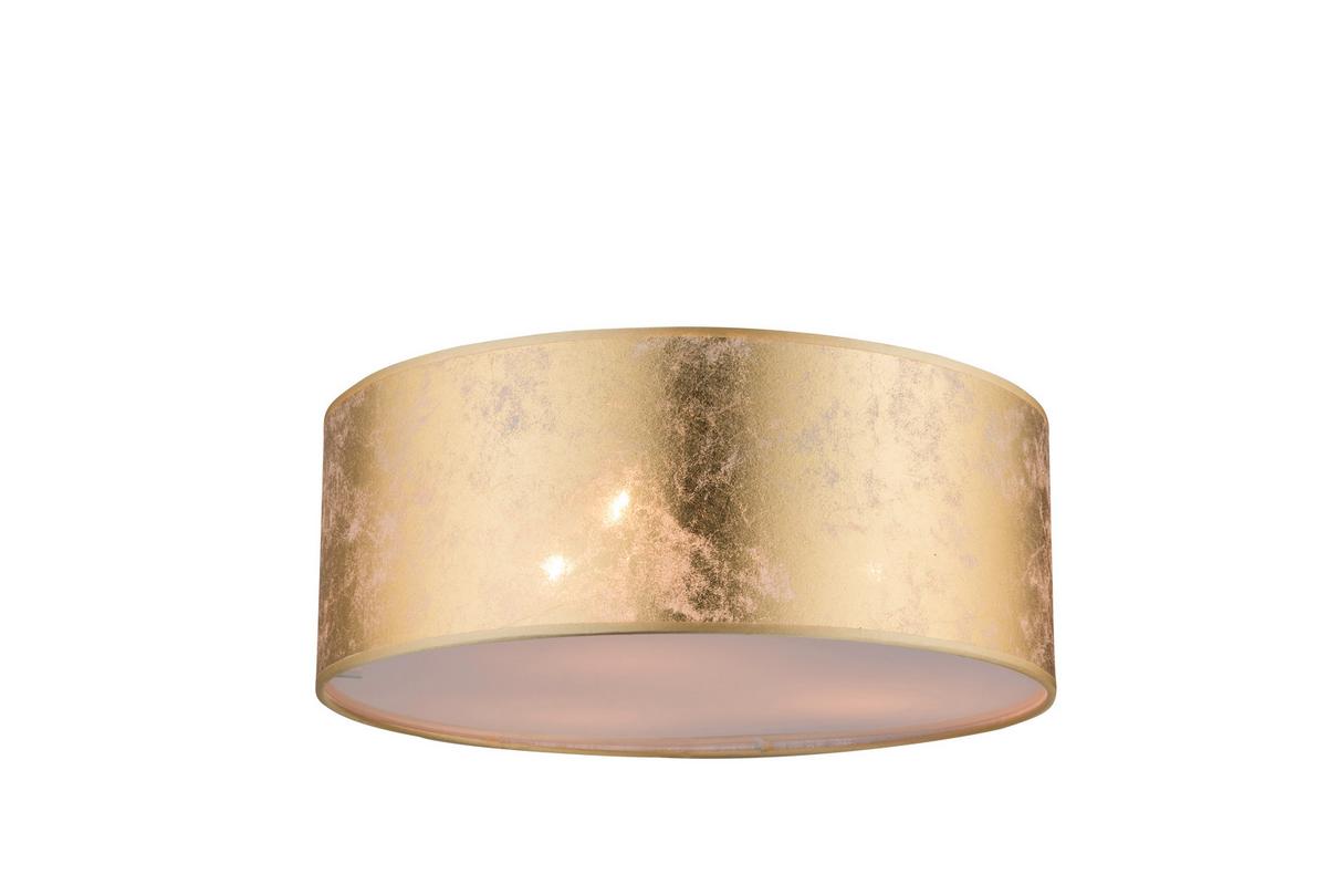 Deckenleuchte 15187D in Goldfarben max. 40 Watt - Goldfarben, Design, Kunststoff/Textil (40/17,5cm) - Globo