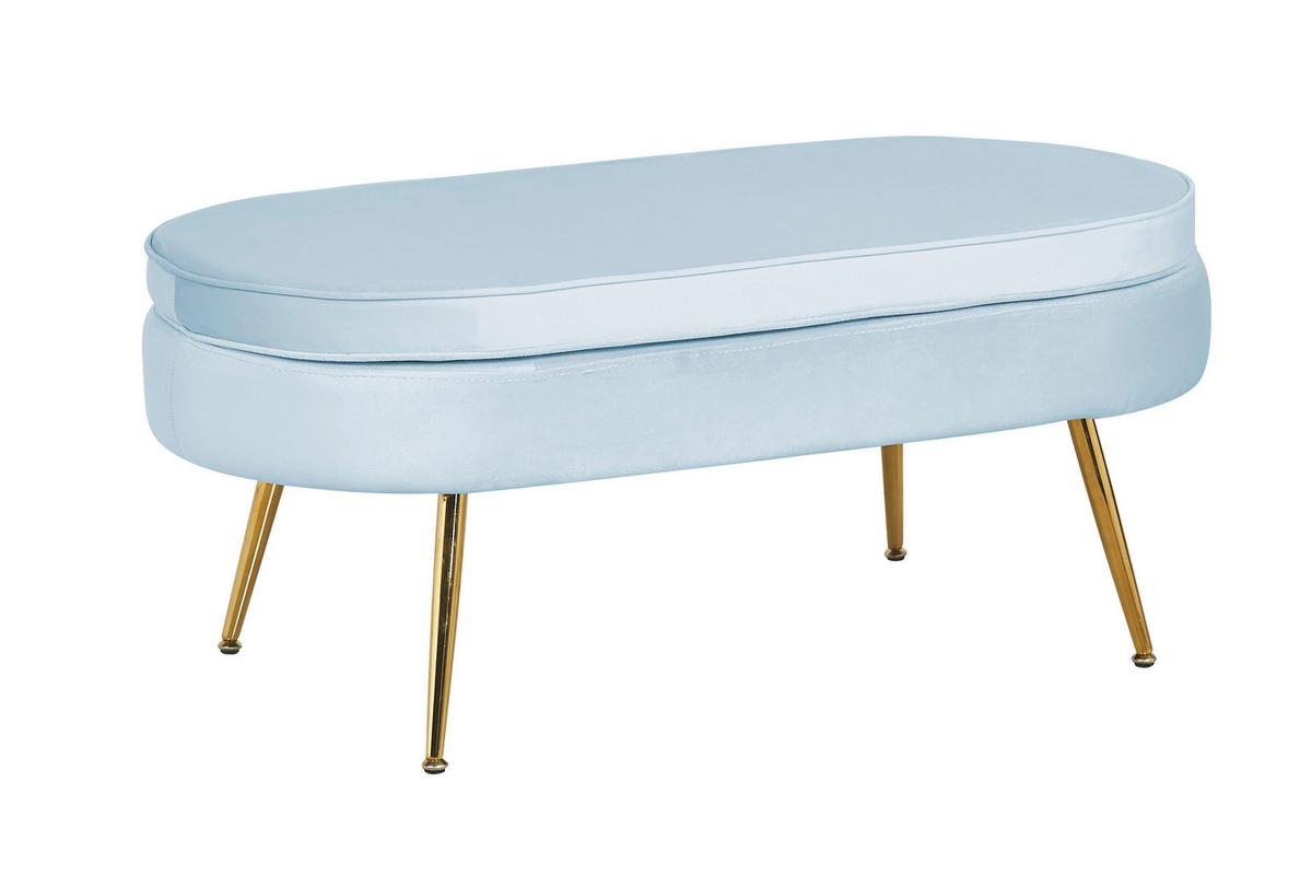 Tabure Samt, Svetlo Siva - zlate barve/svetlo siva, Moderno, kovina/tekstil (99/40/44cm) - Livetastic