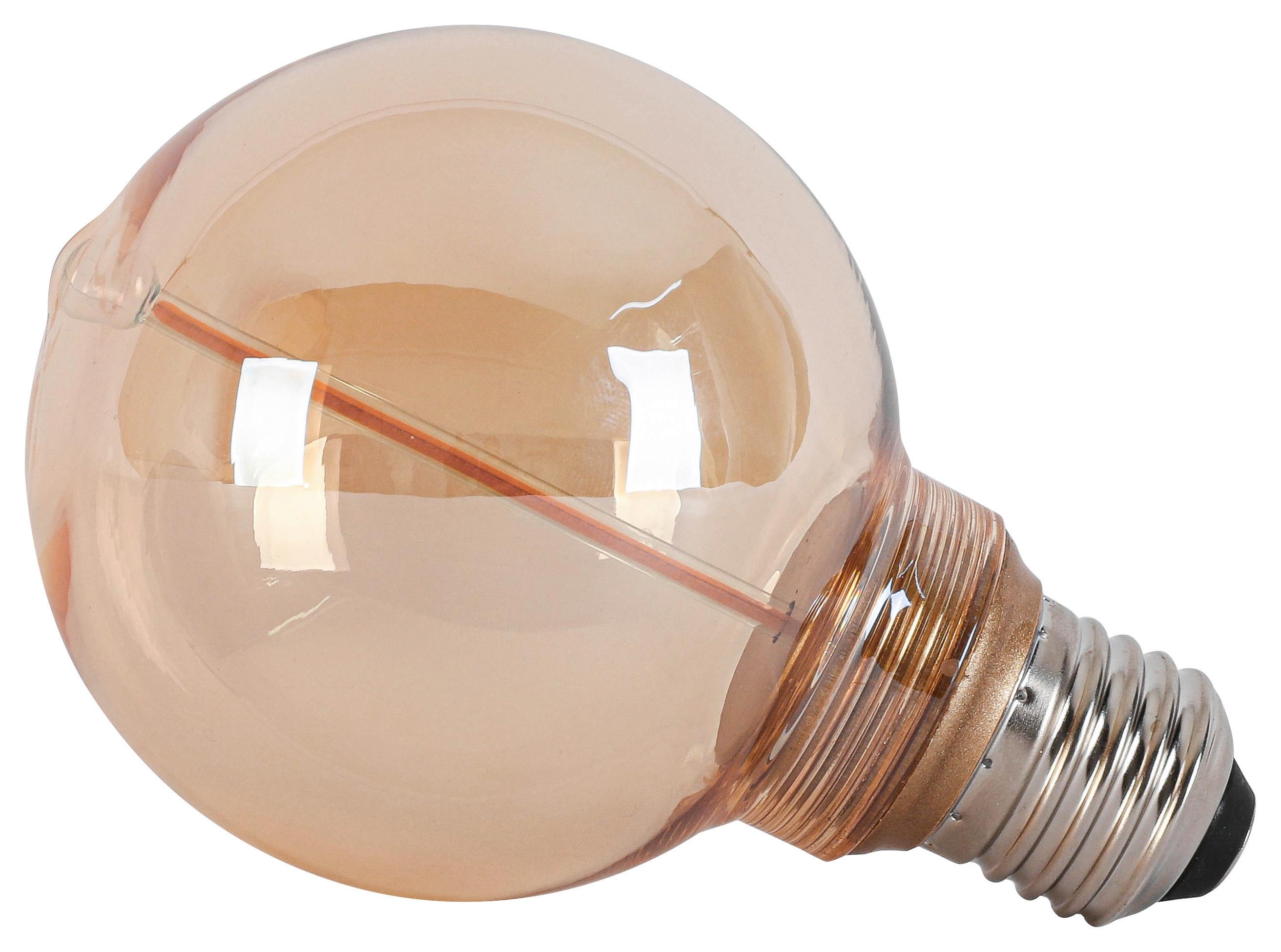 LED-LJUSKÄLLA C82218MM - bärnstensfärgad, Klassisk, metall/glas (8/12,2cm) - Mömax