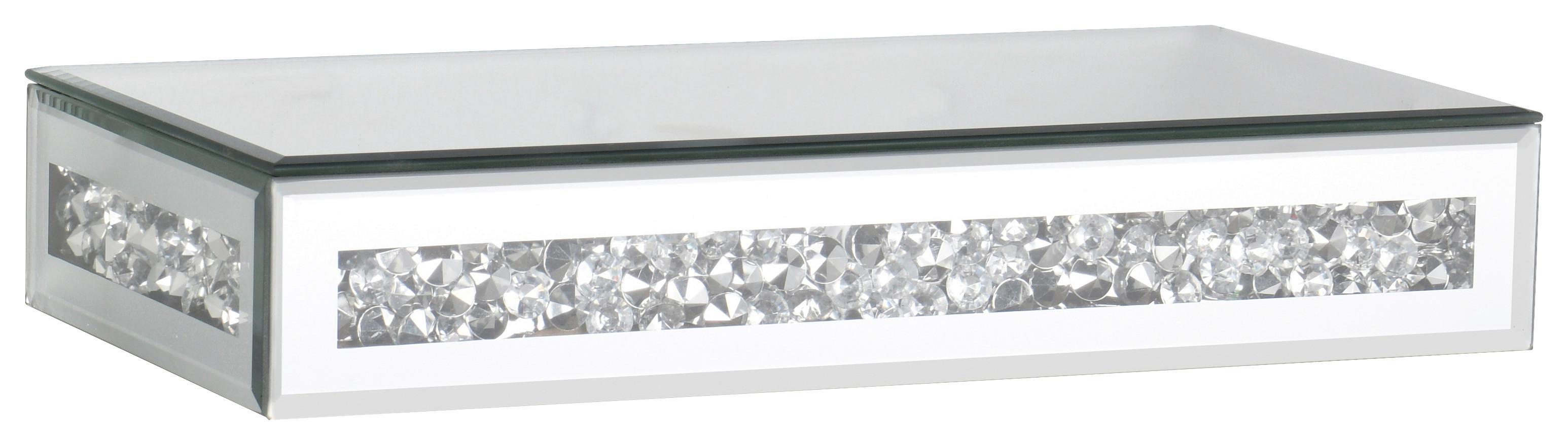 WANDBOARD ZOE -SB- - Silberfarben, LIFESTYLE, Glas/Kunststoff (30/5,5/15cm) - Mömax