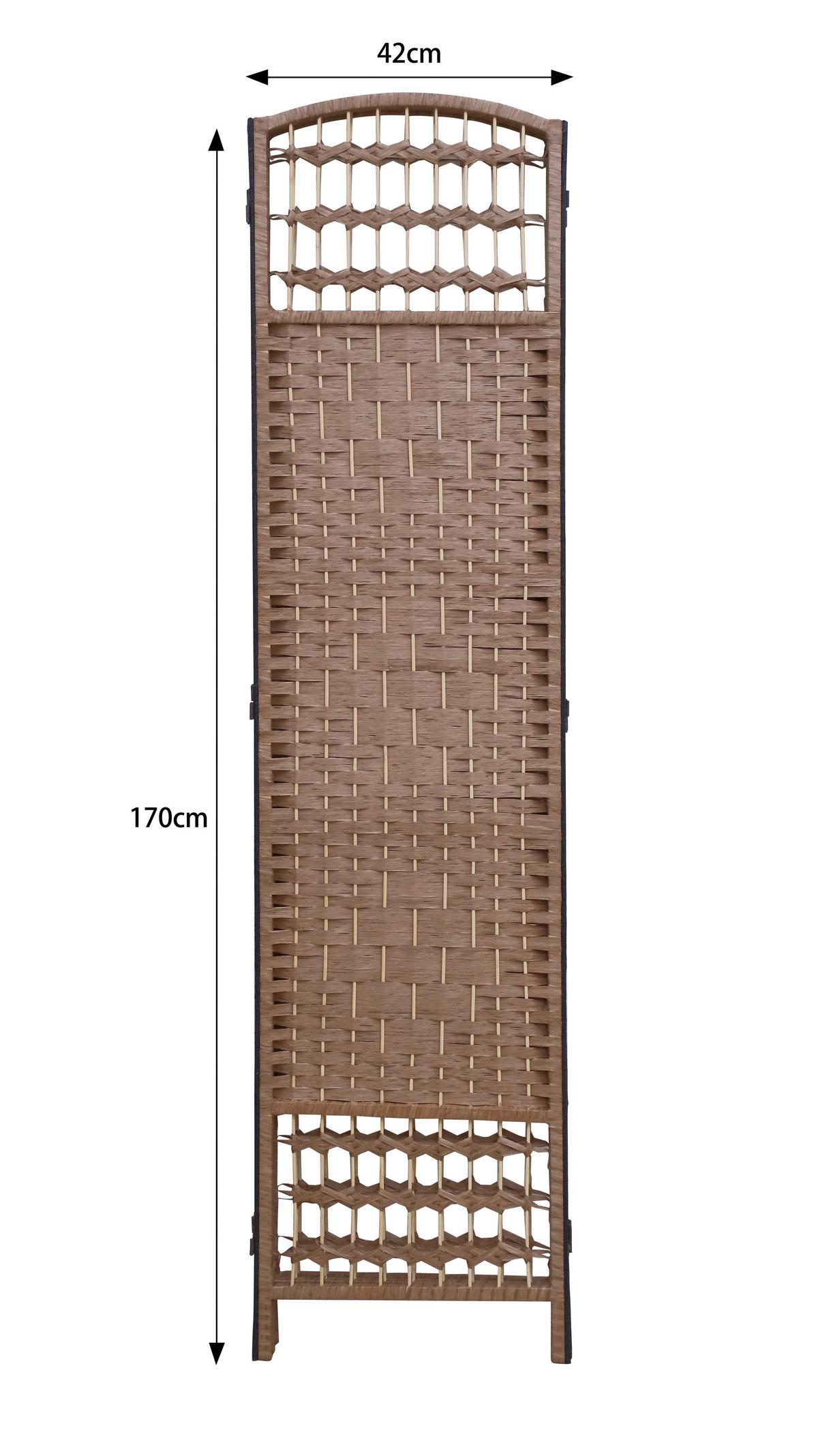 Paravan Bettina 2, Pravi Les - črna/bež, Moderno, papir/les (125/170/1.8cm)