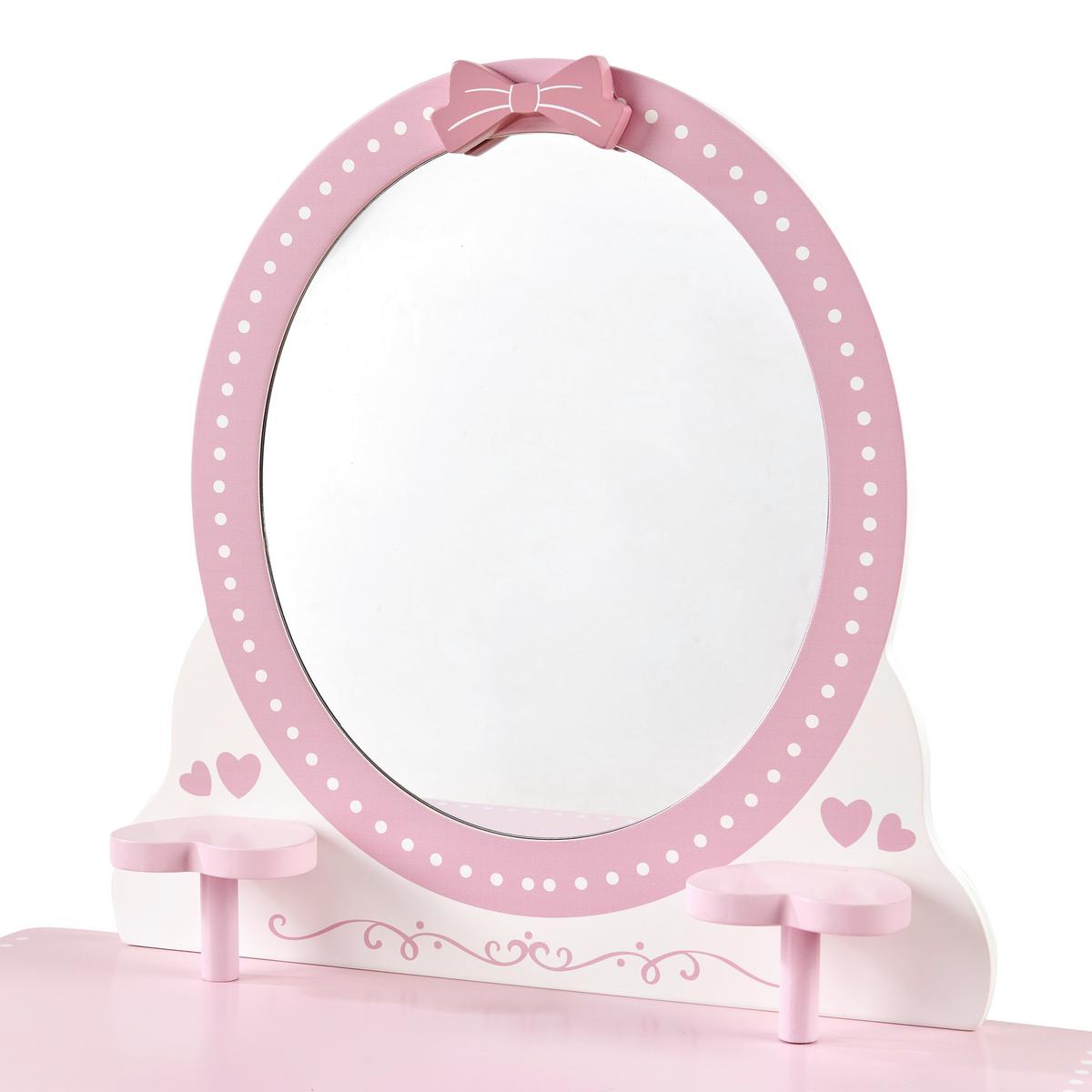 TOALETKA SWEET - różowy/biały, Basics, materiał drewnopochodny/tworzywo sztuczne (48/29/87cm) - My Baby Lou