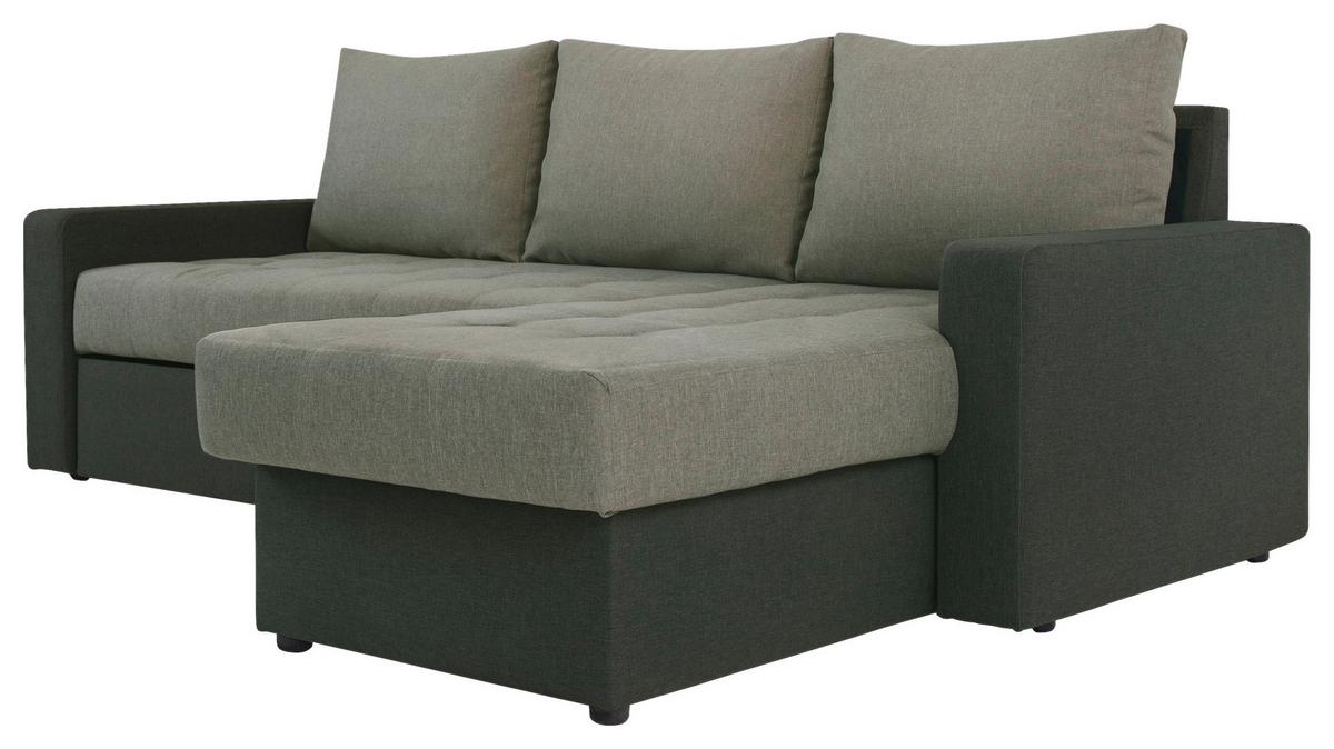 Sedežna Garnitura Atlanta, Z Ležiščem - črna/zelena, Moderno, tekstil (230/160cm) - Modern Living