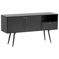 Komoda Wl6.826 - zlate barve/črna, Konvencionalno, kovina/leseni material (140/75/40cm) - Livetastic
