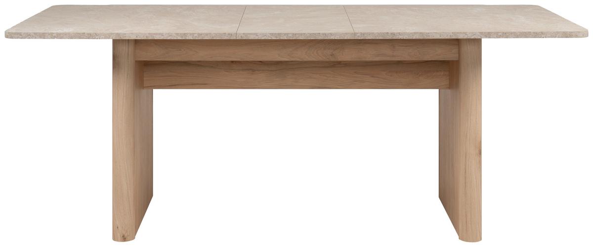 STÓŁ DO JADALNI SAI 80A AUSZUGSTISCH - kolor piaskowy/brązowy, Modern, materiał drewnopochodny (160-200/90/75cm) - Livetastic