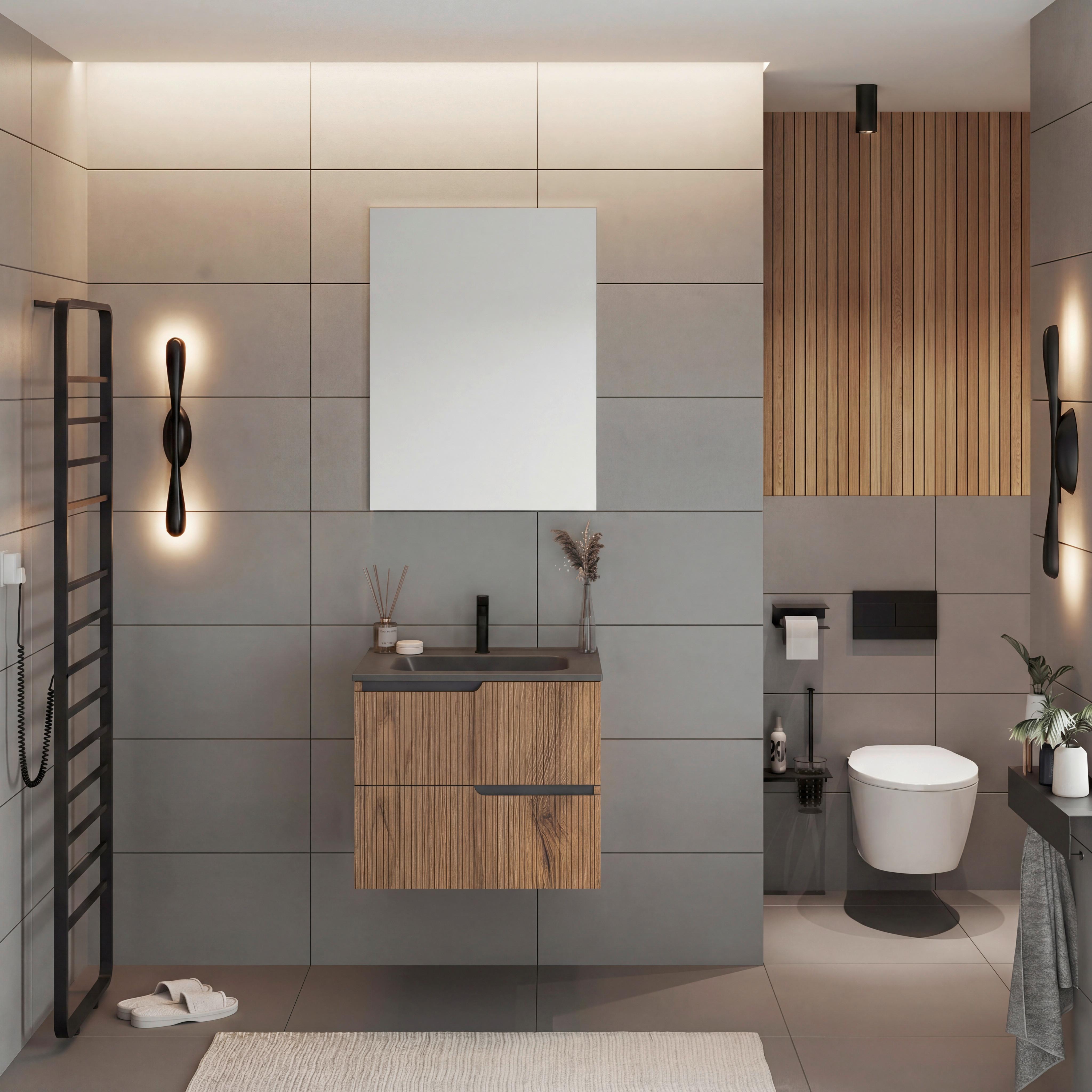 Element Ispod Umivaonika Winter - taupe/antracit, Moderno, drvni materijal (60/51/46cm)