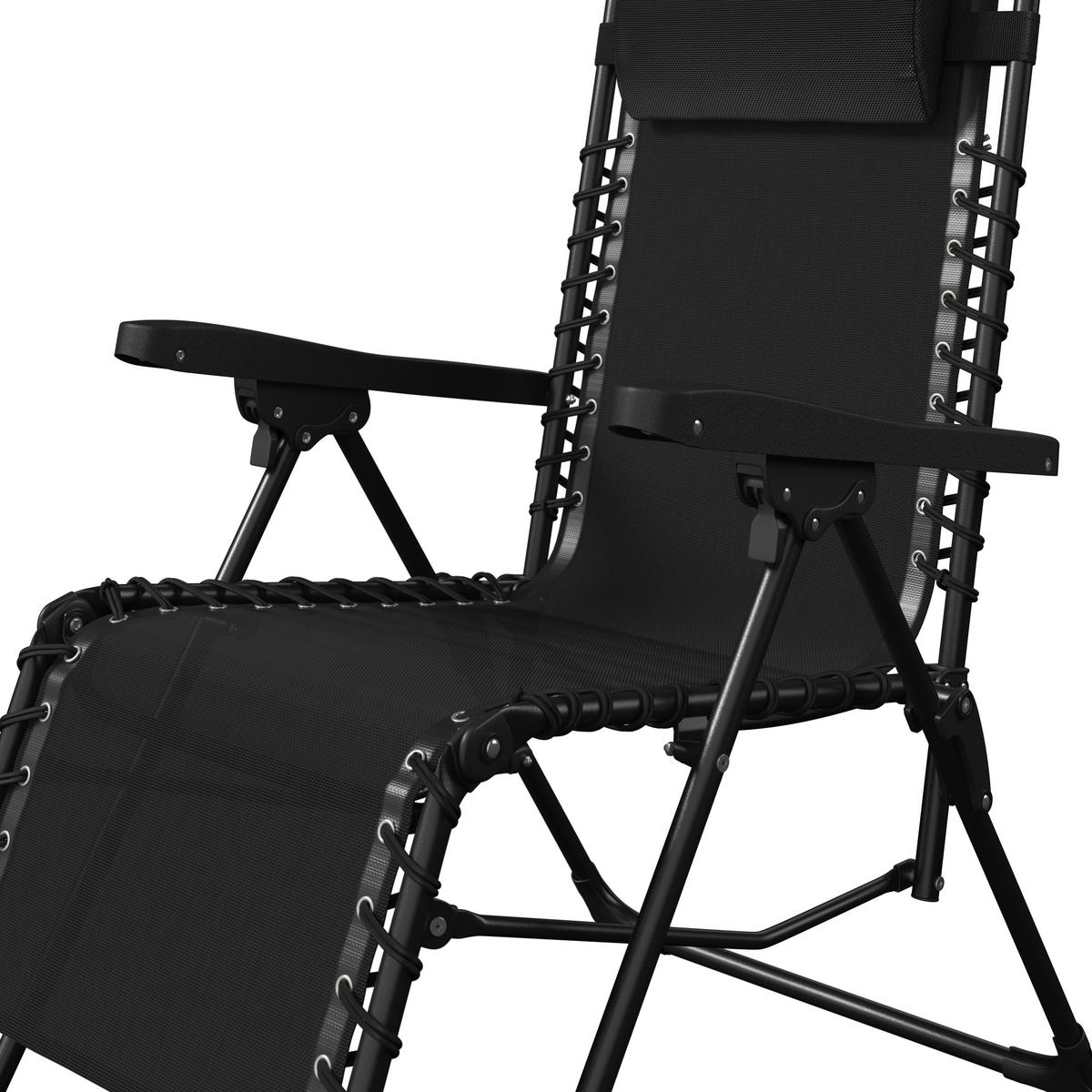 Gartensessel Marcel Schwarz - Schwarz, Basics, Kunststoff/Textil (153/108/63,5cm) - Mömax