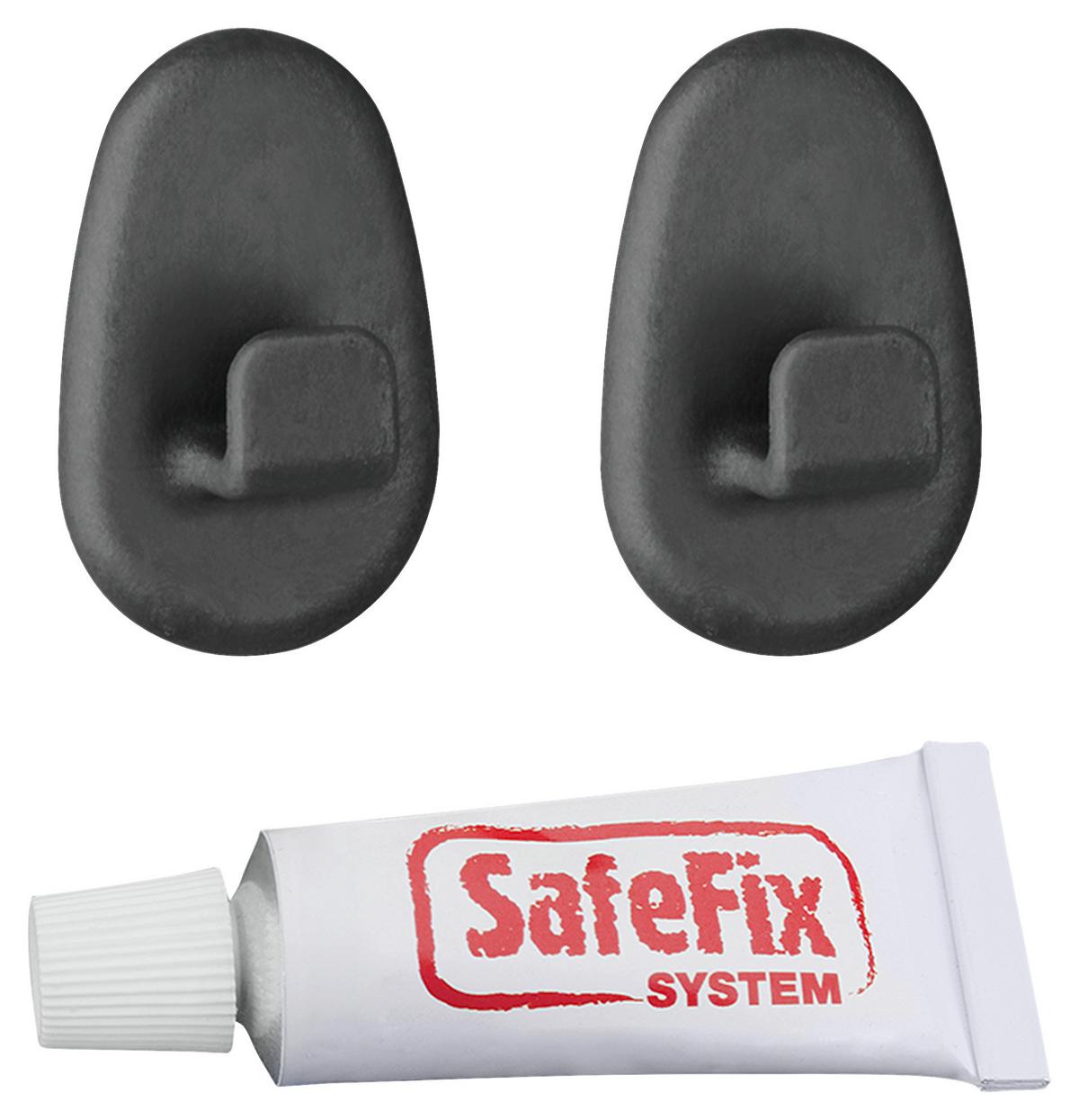 Fürdőszobai Rögzítőszett Lava - fekete, Modern, fém (8,5/19,5cm)