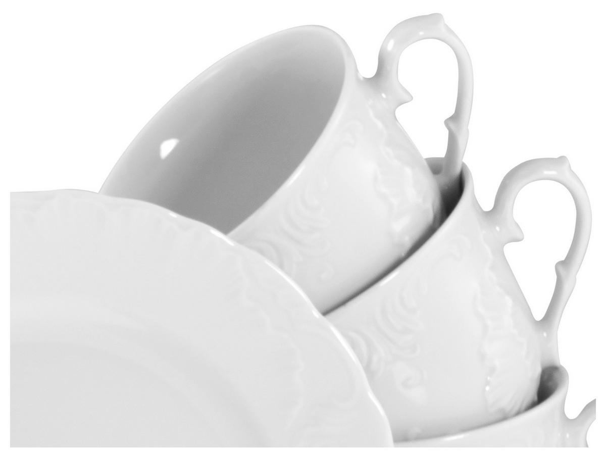 Kavni Servis Rokoko, 18-Delni - bela, Basics, keramika - Creatable
