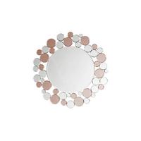 WANDSPIEGEL ZAMHY-ROS - Silberfarben/Rosa, Basics, Glas/Metall (80/80/3cm) - Kayoom
