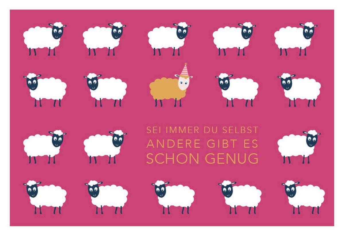 Glückwunschkarte Kupfergold aus Papier - Multicolor, Basics, Papier (24/17,5cm)