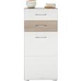 Kommode in Silbereiche/Weiß - Chromfarben/Weiß, MODERN, Holzwerkstoff/Metall (48/104/40cm) - MÖMAX modern living