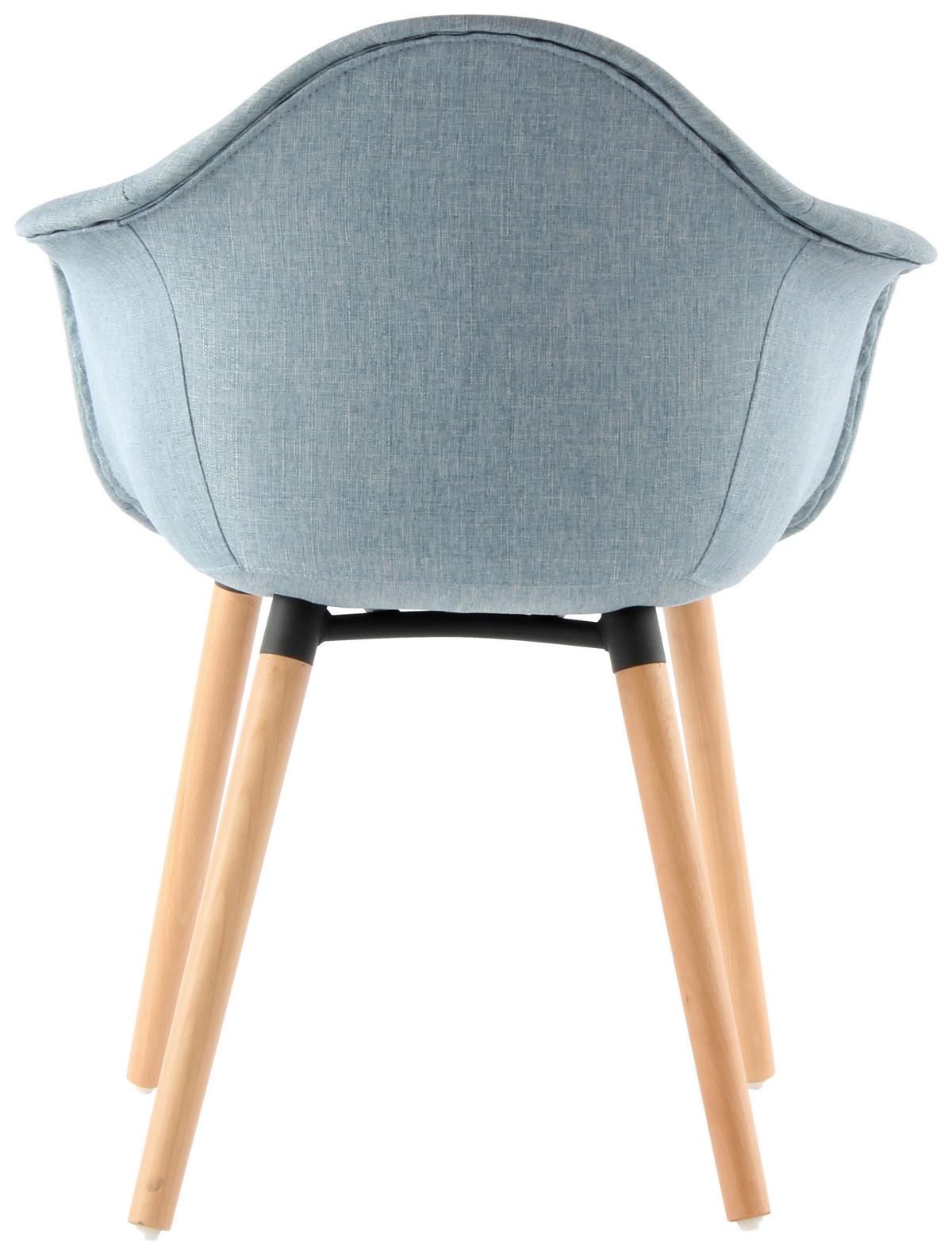 ARMLEHNSTUHL-SET WINSTON 325 - Blau, Design, Holz/Kunststoff (62/80.5/64cm) - Kayoom