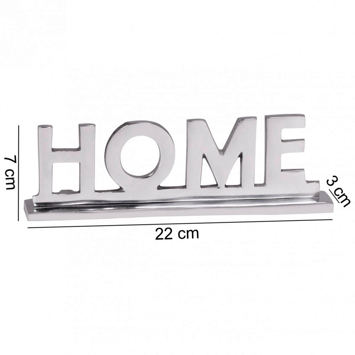 Dekorativni Napis Wohnling - srebrne barve, Moderno, kovina (22/7/3cm) - MID.YOU