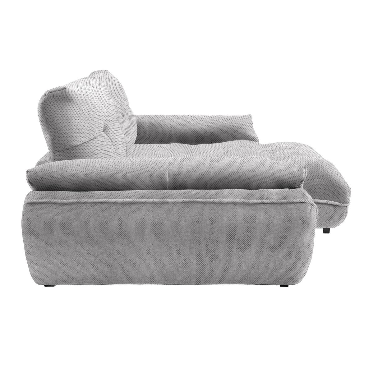 Wohnlandschaft Vivo Hellgrau - Hellgrau/Schwarz, MODERN, Kunststoff/Textil (317/63/179cm) - Premium Living