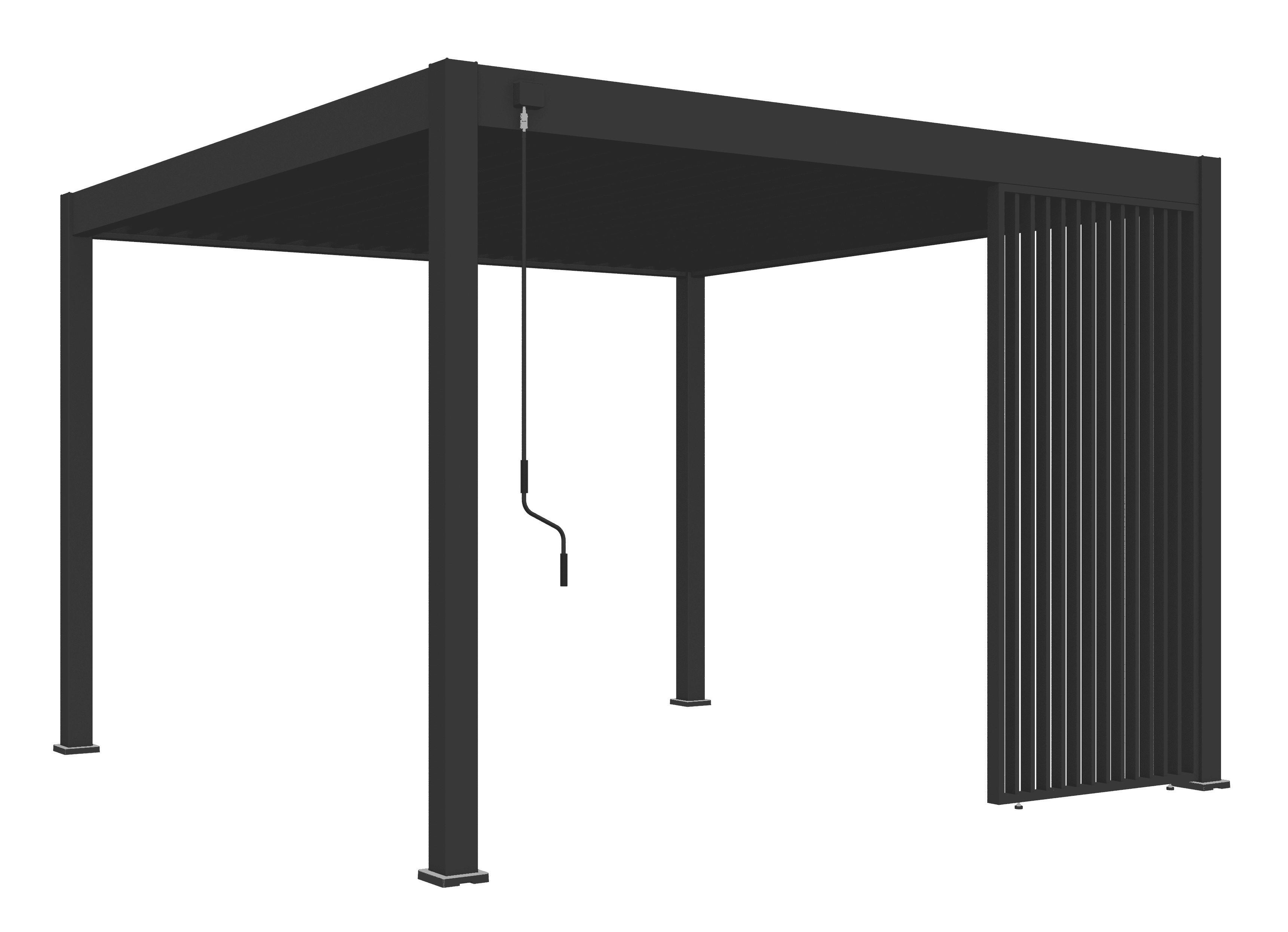 Pavillon-Seitenteil ca. 113x235 cm Anthrazit - Anthrazit, Basics, Metall (113/235/10cm) - Gardenson