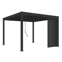 Pavillon-Seitenteil ca. 113x235 cm Anthrazit - Anthrazit, Basics, Metall (113/235/10cm) - Gardenson