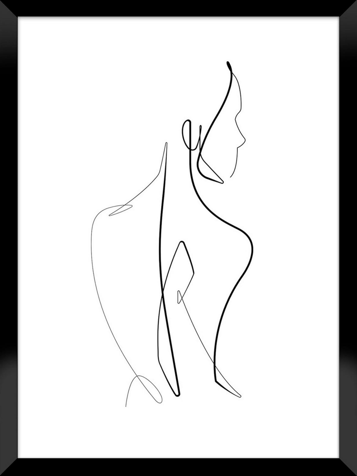 Kép Vous - fekete/fehér, faalapú anyag/papír (30/40cm) - Modern Living