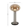 BORDSLAMPA SIOP - bärnstensfärgad/champagne, Modern, metall/glas (20/20/38,5cm)