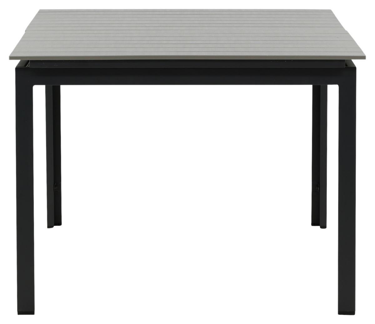 Gartentisch Levels ca. 160x100x75 cm Grau/Schwarz - Schwarz/Grau, KONVENTIONELL, Metall (160/100/75cm) - Gardenson