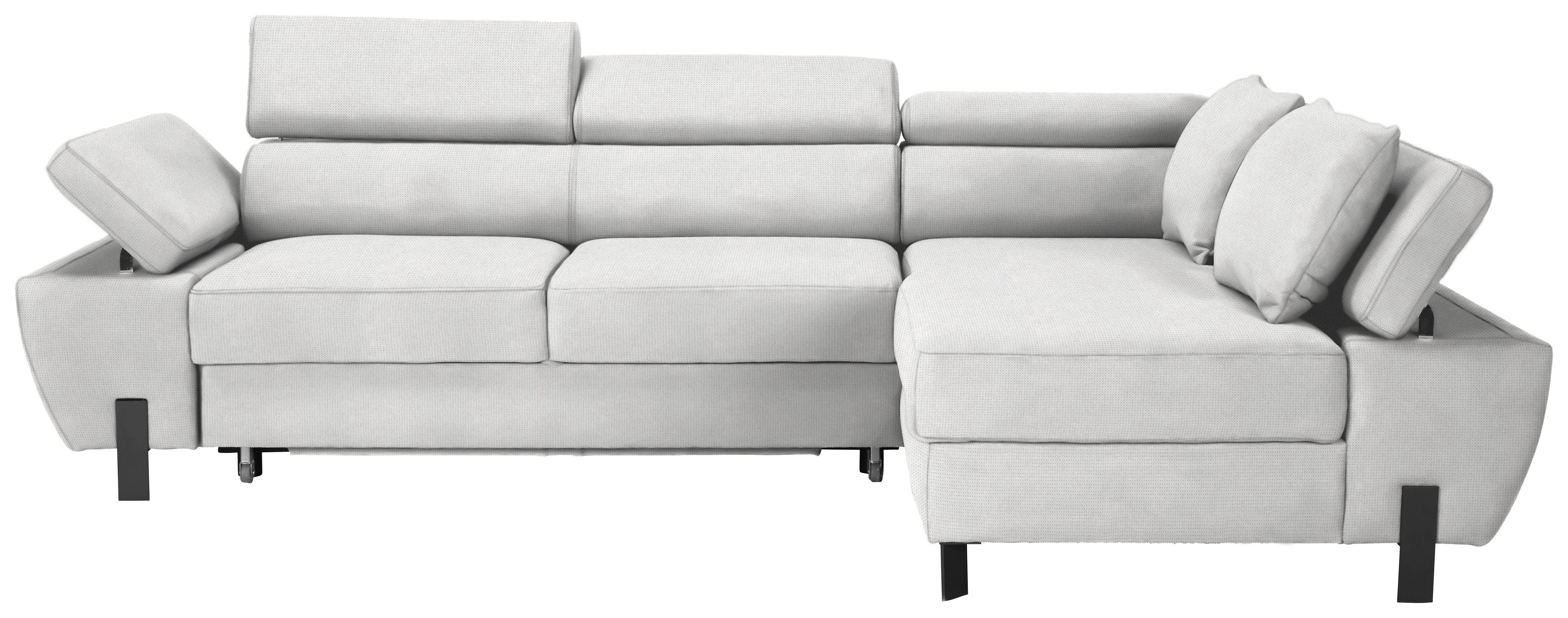 Ecksofa Molina Mini Ecru - Ecru/Schwarz, MODERN, Holz/Holzwerkstoff (277/189cm) - Mömax