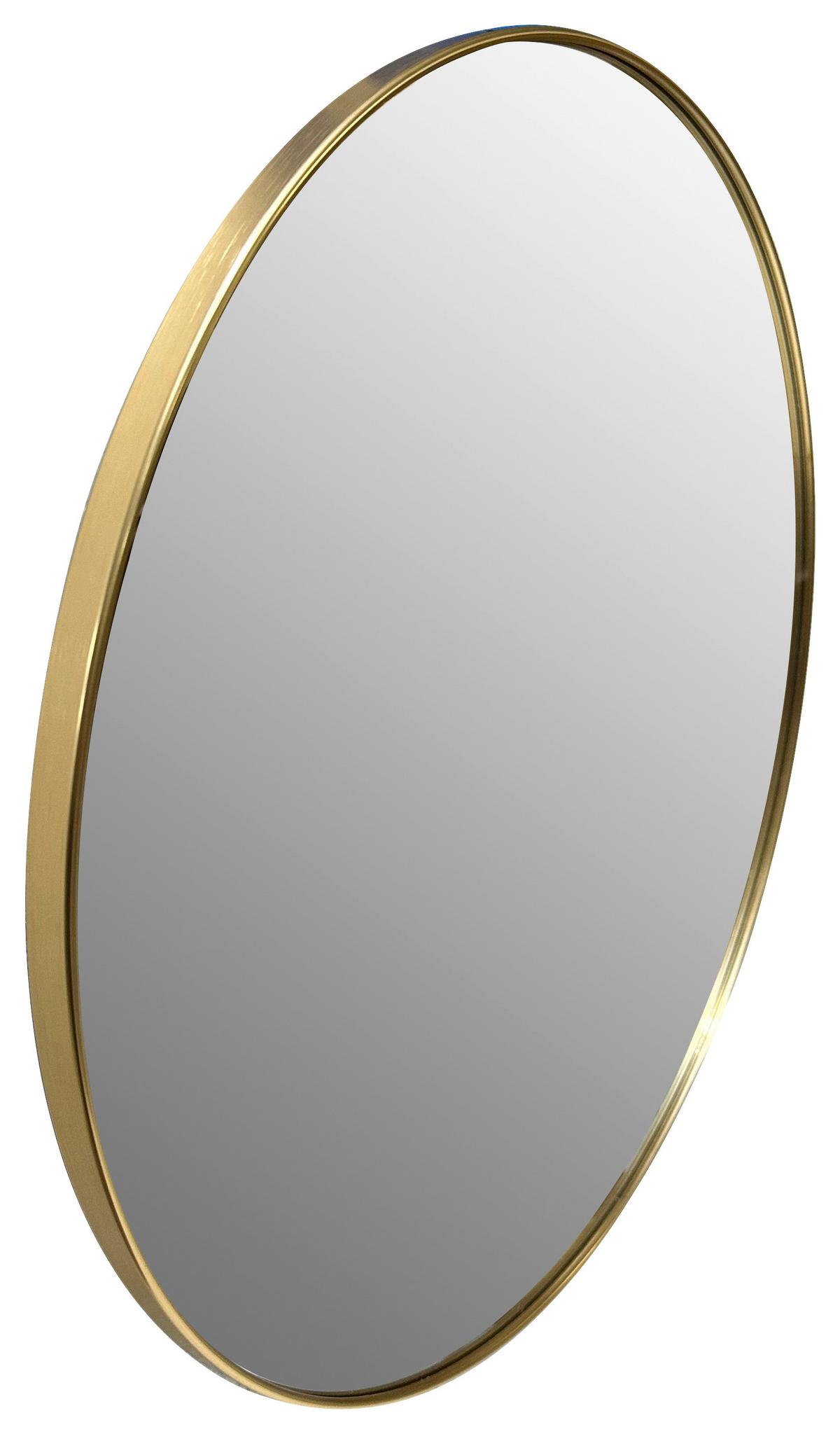 Ogledalo Rom - zlatne boje, Moderno, staklo/metal (50/50/1,5cm) - Modern Living